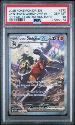 PSA 10 Cynthia's Garchomp ex SIR 232/182 Destined Rivals Pokemon GEM MINT - Image 1