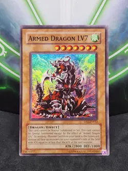 Yugioh Armed Dragon LV7 DP2-EN012 Super Rare LP - Image 1