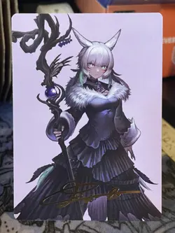 Y'shtola Night's Blessed GOLD SIGNATURE Final Fantasy Art Card NM MTG Magic - Image 1