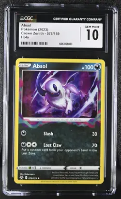 Pokemon Card ABSOL Holo Rare #076 Sword & Shield Crown Zenith CGC 10 GEM MINT - Image 1
