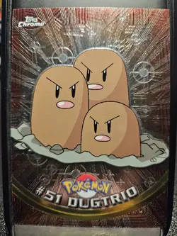 Pokemon Topps Chrome 2000 Dugtrio HOLO Rare TV Animation Edition - Image 1