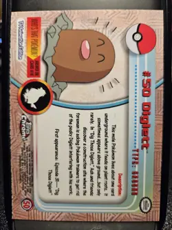 2000 Pokemon Topps Chrome Diglett #50 Series 1 - Image 2