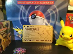 Carte Pokemon Pikachu Boarding Pass Gold ANA Airlines Neuf et Vierge Pocket Mons - Image 1