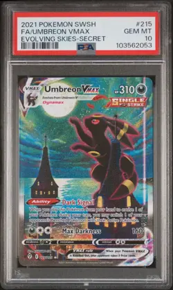 Umbreon VMAX 215/203 | Full Alt Art | Holo | Pokemon Evolving Skies | PSA 10 - Image 2