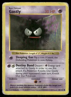 Pokemon Tcg Gastly [Shadowless] #50 Pokemon Base Set HP - Image 1