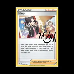 Pokemon TCG Karte Mary Holo + Stamp || Schwert & Schild Promo - SWSH120 || NM DE - Image 1
