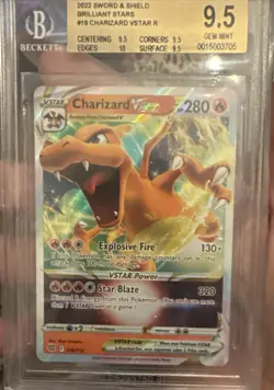 2022 Pokemon Darkness Ablaze Charizard Vstar #18 BGS 9.5 w/ Subgrades - Image 2