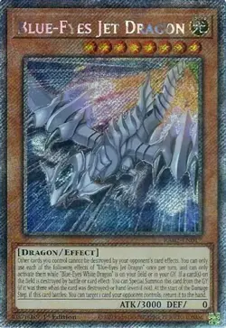 Yugioh! Blue-Eyes Jet Dragon - RA02-EN017 - Platinum Secret Rare - 1st Edition N - Image 1