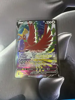 Ho-Oh V 187/195 Sword & Shield Silver Tempest Ultra Rare Pokemon Card - NM - Image 1
