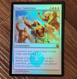 True Conviction FOIL MTG Scars of Mirrodin Rare NM white - Image 1
