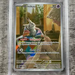 POKEMON SVP PALDEAN FATES ETB PROMO #075 MIMIKYU PSA 9. - Image 3