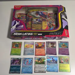 Open Pokemon TCG: Mega Latias ex Box OPENED NO hits - Image 1