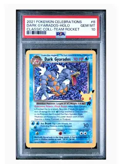 2021 Pokemon SWSH Celebrations Dark Gyarados Classic Collection #8/82 PSA 10 - Image 1