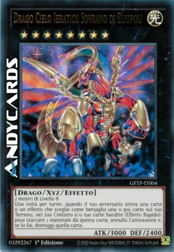 DRAGO CIELO IERATICO SOVRANO DI ELIOPOLI • Ultra R • GFTP IT004 • 1Ed • YUGIOH! - Image 1