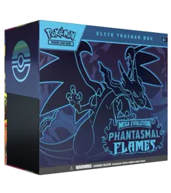 Pokemon Trading Card Game Mega Evolution Phantasmal Flames Elite Trainer Box ETB - Image 1