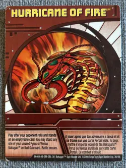 Bakugan:Battle Brawlers |Hurricane Of Fire 🔴Red Ability Card | 30/48i - Image 2