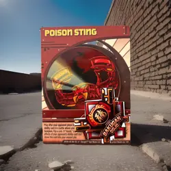 Bakugan:New Vestroia | Poison Sting 🔴Red Ability Card | 1/8f - Image 1