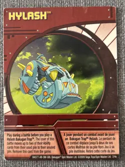 Bakugan:New Vestroia | Hylash 🔴Red Ability Card | 2/4o - Image 3