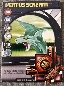 Bakugan:Battle Brawlers | Ventus Scream 🔵 Blue Ability Card | 1/18McD - Image 1