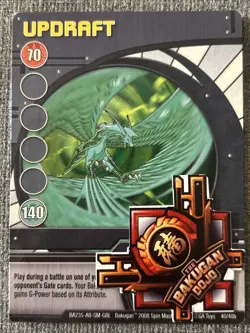 Bakugan:Battle Brawlers | Updraft 🔵 Blue Ability Card | 40/48b - Image 2