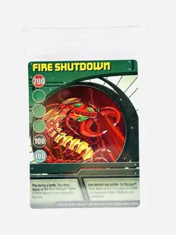 Bakugan Battle Brawlers "FIRE SHUTDOWN" Ability Card 42/48d BA333 2008 - Image 1