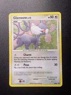 Glameow Holo Promo DP23 Pokemon Card LP - Image 1