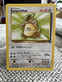 Kangaskhan Jungle Set 21/64 Near Mint Rare Non Holo Pokemon Card 1999 - Image 1
