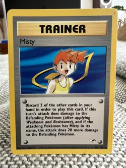 Misty Gym Heroes 102/132 Near Mint/Excellent Rare Non Holo Pokemon Card 2000 - Image 1
