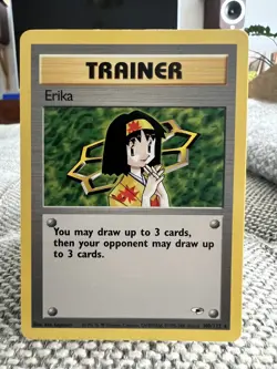 Erika Gym Heroes 100/132 Excellent - Near Mint Rare Non Holo Pokemon Card 2000 - Image 1
