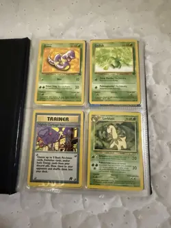 Pokemon Binder Lot 112 Cards 13 Holo Vintage WOTC Team Rocket Fossil - Image 1