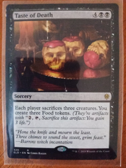 Taste Of Death Magic The Gathering Rare Throne Of Eldraine 320 - Image 1