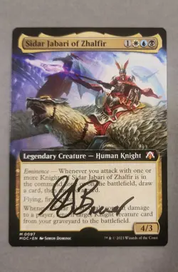 MTG Magic Sidar Jabari Of Zhalfir Signed Artist Proof X1 MOC Simon Dominic - Image 1
