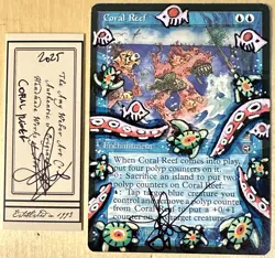 MTG NM Coral Reef Alter Altered Sketch Art Amy WEBER Magic - Image 1