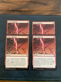 Mtg 4x Chain Lightning Mint - Image 1
