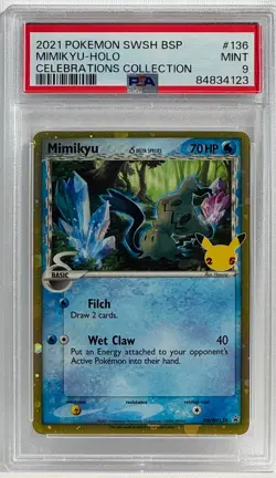 2021 Pokemon SWSH BSP Mimikyu-Holo PSA 9 Celebrations Collection - Image 1