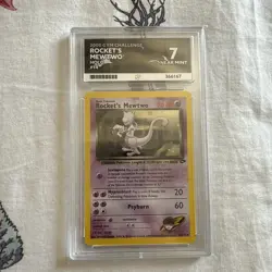 2000 Pokemon Gym Challenge Rocket s Mewtwo Holo #14/132 ACE 7 PSA crossoverU - Image 1