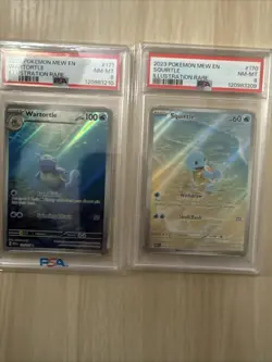 Pokemon Wartortle & Squirtle IR Sequential 170/165 & 171/165 S&V 151 PSA 8 - Image 1