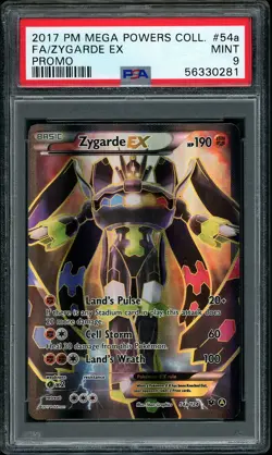 2017 Pokemon M Powers Collectio Zygarde EX FULL ART Promo #54a PSA 9 MINT - Image 1
