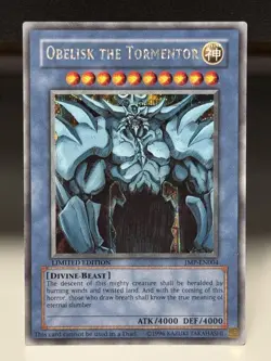 Obelisk the Tormentor JMP-EN004 Shonen Jump Secret Rare Promo Limited Edition - Image 1