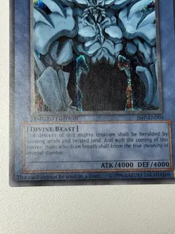 Obelisk the Tormentor JMP-EN004 Shonen Jump Secret Rare Promo Limited Edition - Image 4