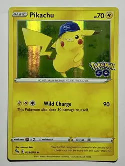 Pikachu 028/078 (HP) Holo Rare Sword & Shield: Pokemon Go 2022 Pokemon Card - Image 1