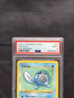 Pokemon Cards: Base Set 1st Edition Common: Poliwag 59/102 PSA 9 - Image 3