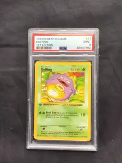 Pokemon Cards: Base Set 1st Edition Common: Koffing 51/102 PSA 9 - Image 1