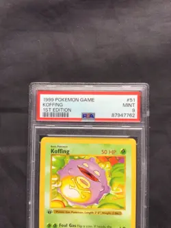 Pokemon Cards: Base Set 1st Edition Common: Koffing 51/102 PSA 9 - Image 3