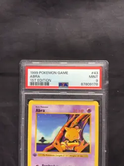 Pokemon Cards: Base Set 1st Edition Common: Abra 43/102 PSA 9 - Image 3