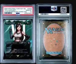 2025 MTG FINAL FANTASY CHARACTER BORDERLESS-SURGE FOIL TIFA LOCKHART PSA 10 - Image 3