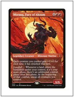 1x Moraug, Fury of Akoum, Showcase Art, Magic the Gathering MTG NM - Image 1