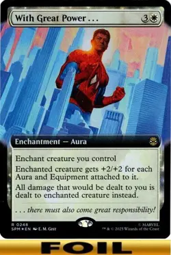 1x - With Great Power... - FOIL EXTENDED ART #248 - Marvel's Spider-Man - NM MTG - Image 1