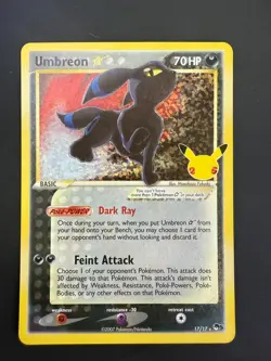 Pokemon TCG: Umbreon Gold Star 17/17 Celebrations 25th Anniversary NM/M - Image 3