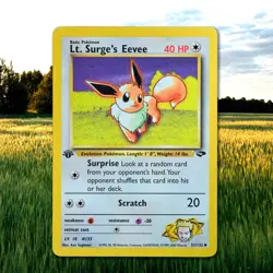 [1st Edition] 2000 Lt. Surge’s Eevee #51/132 | ENG LP | Pokemon [Gym Challenge] - Image 1